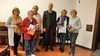 Pfarrer Maus ehrte von links Brigitte Vogel (30 Jahre), Renate Pietsch (40 Jahre), Helmut Bhm (10 Jahre), Edelgard Grdes (20 Jahre), Waltraud Peters (40 Jahre)